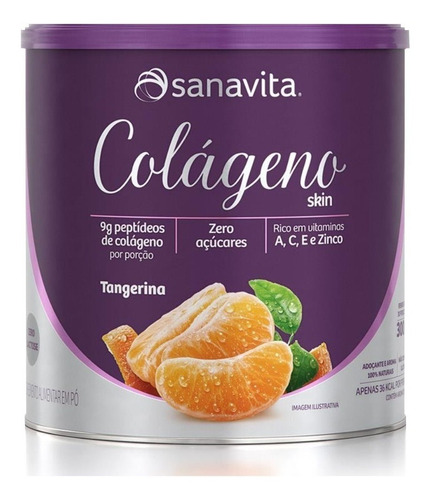 Colágeno Skin - Sanavita - Tangerina - 300g