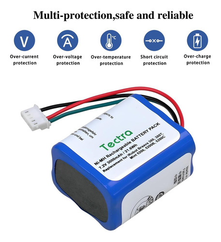 Tectra 72v 3000mah Ni-mh Batería Recargable Para Irobot T T