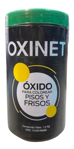 Óxido Para Pisos Y Friso De 1.5 Kg Oxinet Pote Oxido Verde