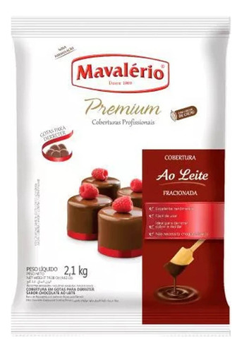 Cobertura Fracionada Choco Ao Leite 2,01kg Mavalério Premium