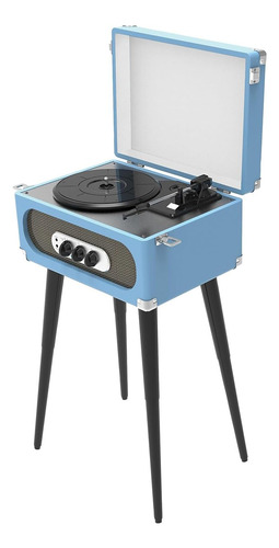 Sylvania Src894-blue Tocadiscos Retro Bluetooth Con Soporte