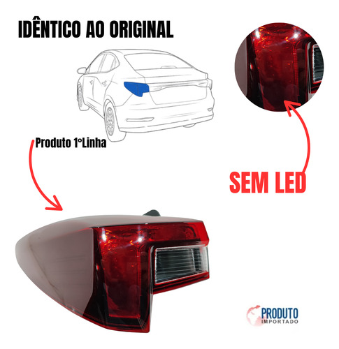 Lanterna Traseira Hb20 Sedan 2023 2024 2025 Sem Led Nova