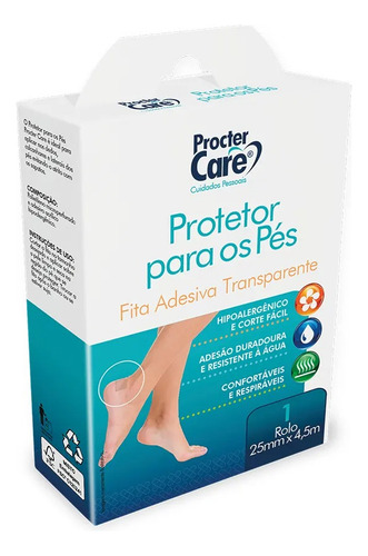 Protetor Para Pés / Calcanhar Fita 25mm 4,5m - Procter Care Cor Transparente