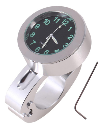 Reloj Universal Para Motocicleta, Reloj Plateado Para Manill