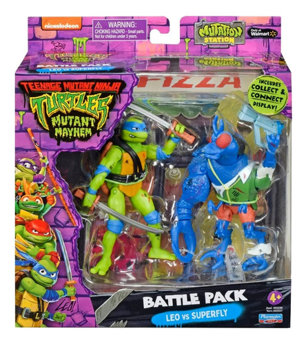 Tortugas Ninja Battle Pack Leonardo Vs Superfly 83330ls