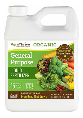 Agrothrive Fertilizante Líquido Orgánico 3-3-2 Npk (atgp1032