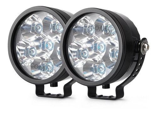 Faros Auxiliares De Moto Sercomoto Sm6121s 6 Leds Xp-g2 60w