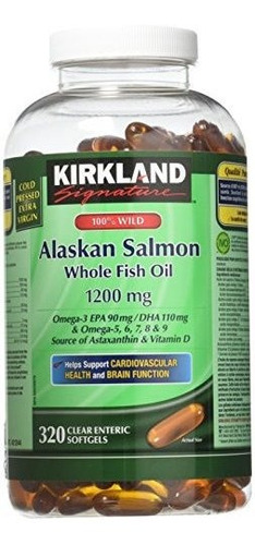  Kirkland Signature 100% Wild Alaska Salmon Oil 90 Epa 110 D