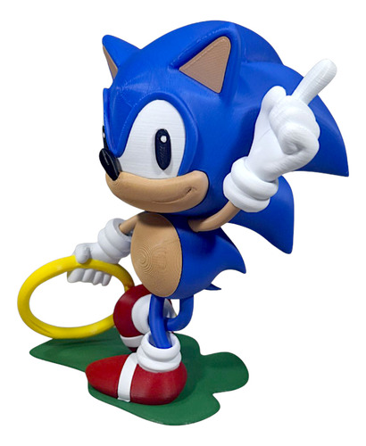 Boneco Action Figure 3d Sonic Clássico