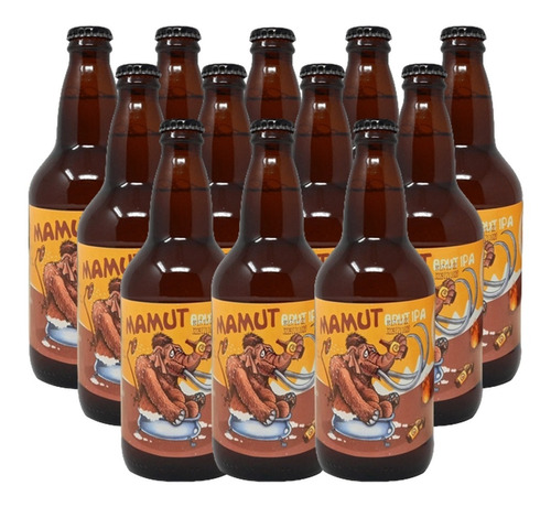 Pack X12 Cervezas Artesanales Cabesas Mamut Brut Ipa 500ml