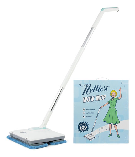 Nellie's Wow Mop- Inalambrico, Ligero Y Recargable