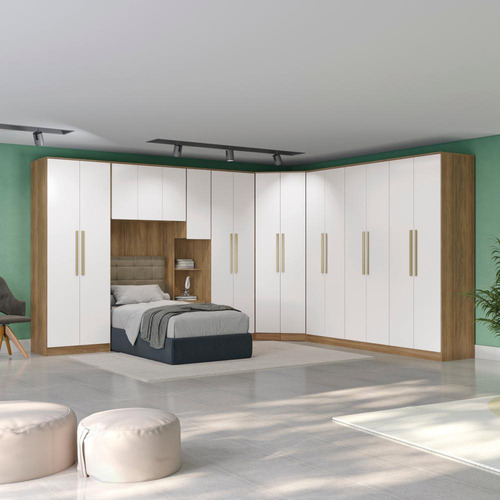 Quarto Modular Kappesberg Adapt Branco 8 Pçs 397cm X 341cm