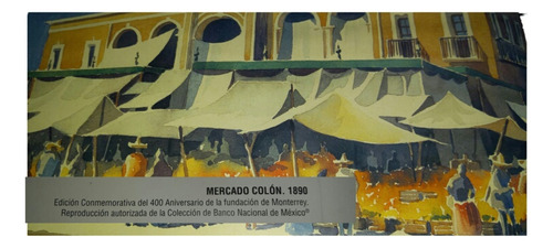 Antiguo Mercado Colon Mty Nl Acuarela