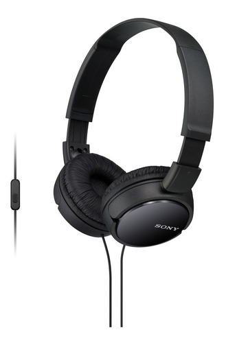 Auriculares Sony Zx Series Con Micrófono Mdr-zx110ap Color Negro