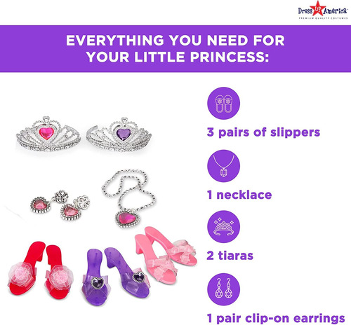 Zapatos De Vestir Para Princesas Dress Up America Con Tiaras