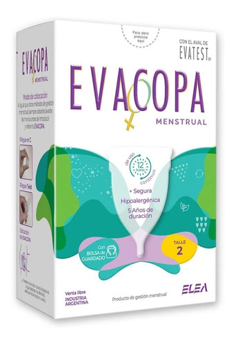 Evacopa Copa Menstrual Elea Hipoalergenica Uso Continuo