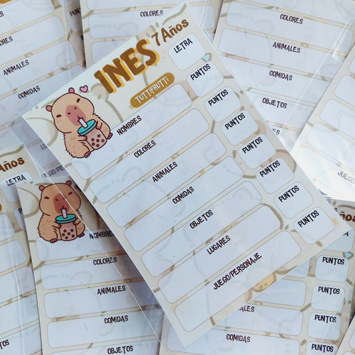 Souvenir 5 Juegos Borrables Personalizados 9x20 Cumpleaños