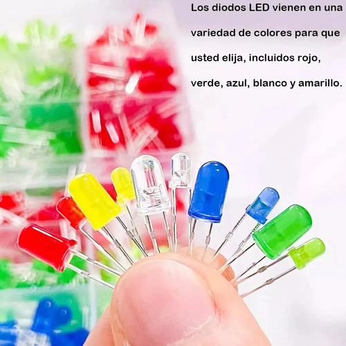 1000 Leds Ultrabrillantes De, 5mm, 5 Colores Disponibles