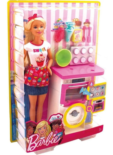 Barbie Chef De Pastelitos Set Juego Cocina Repostera