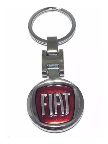 Llavero Fiat Metalico Acero Premium Logo Esmaltado 
