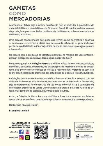 Gametas Como Mercadorias, De Oliveira De. Editora Editora Foco, Capa Mole Em Português