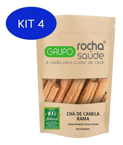 Kit 4 Chá De Canela Rama - Cinna Momum Zeyla Vicum - 100g