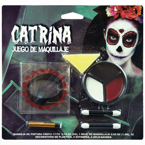Juego De Maquillaje Catrina Disfraz Para Fiesta