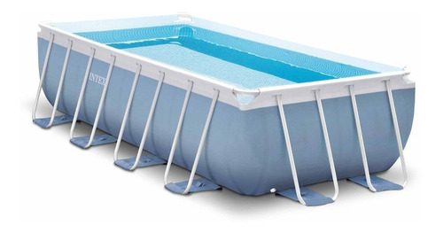 Piscina estructural rectangular Intex 26778 con capacidad de 10874 litros de 488cm de largo x 244cm de ancho  azul celeste