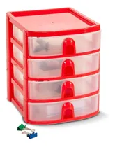 Comprar Cajonera Plastica X4 Cajones Bajos Y Tapa Lisa Colombraro