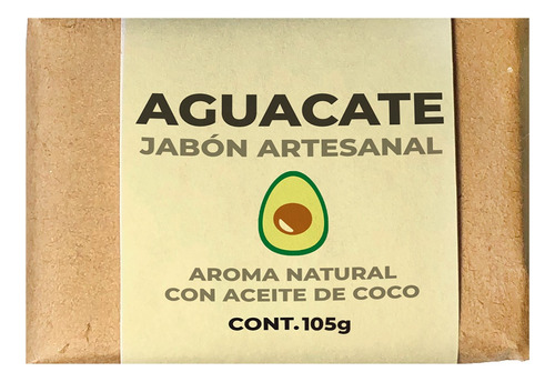 Jabón Artesanal De Aguacate 105g (10 Pzas)