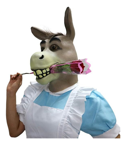 Máscara Inovadora Shrek Donkey Adult Deluxe Para Halloween