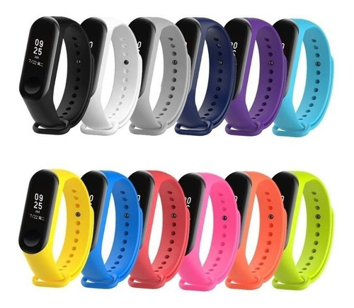 Pulseira Colorida Silicone Para Xiaomi Mi Band 3 E 4 Cores