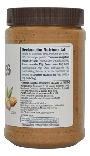 Ks Crema De Nueces Mixtas Con Semillas 765g