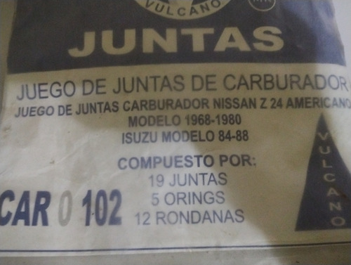 Juego De Juntas De Carburador Car 0 102