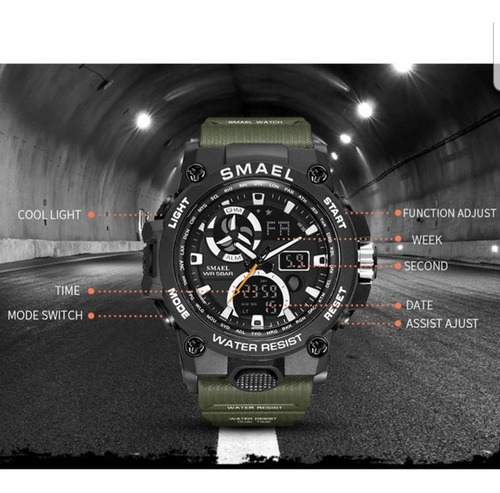 Relógio Militar Smael Analógico Shock Modelo 