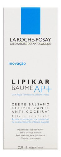  Creme Baume AP+ sem Perfume La Roche-Posay Lipikar Caixa 200ml