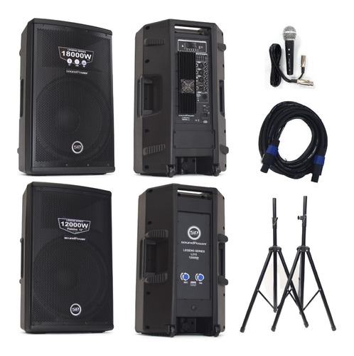 Combo Soundpower Activa L315d-plus +pasiva L215+bases+mic+ac