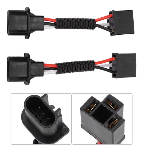 2pcs Para H13 Macho Para Adaptador Fêmea H4 75w Farol