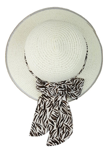 Sombrero De Mujer De Ala Ancha Sol Playa Protección Paja