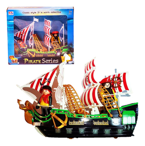 Barco Pirata Con Accesorios Tipo Playmobil Super Cla Fd10804