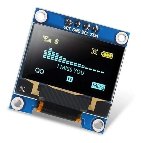 Display Pantalla Lcd Oled I2c 0.96 128*64 Azul Para Arduino