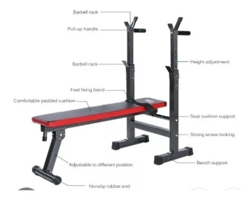 Imagen 6 de 9 de Banco Abdominales, Pesas, Gimnasio Ejercicios Múltiples Gym