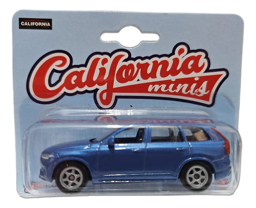 Carro Carrinho Miniatura 1:64 Coleção Marcas California Mini Cor Azul Car14