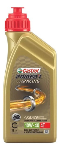 Aceite Sintetico Castrol 4t Power 1 Racing 10w40 - 1 Litro