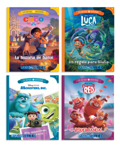 Mundo De Historias Disney Pixar Luca, Coco, Red, Monsters +5
