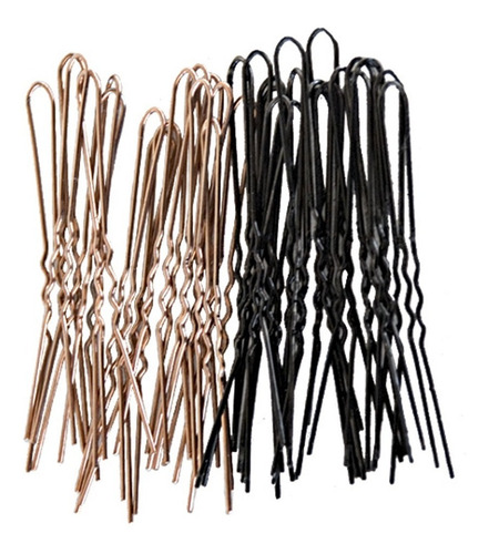 Imagem 3 de 4 de Grampo De Cabelo Preto 500un. Invisível Profissional Ricca