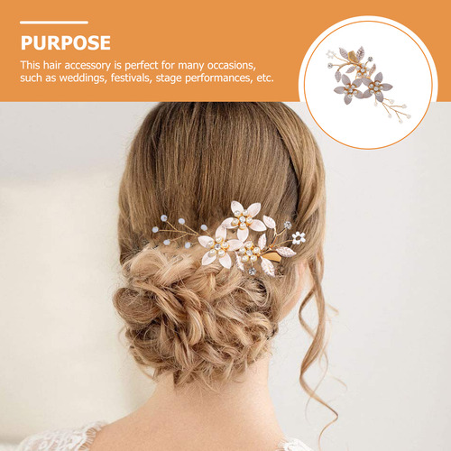 Pinza De Boda Elegante Para El Pelo, Pinza Para Novia, Mujer