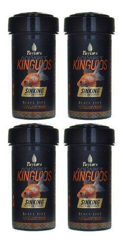 Kit 4unid. Ração P/kinguio Black Line Sinking 50g Poytara