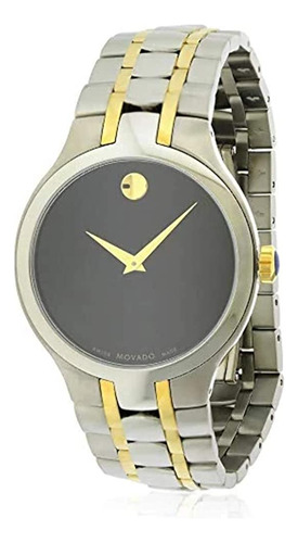 ~? Reloj De Hombre Movado Black Dial Two-tone 0606958