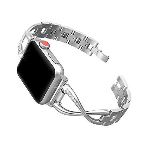 Banda De Acero Inoxidable Compatible Iwatch 38mm 40mm E...